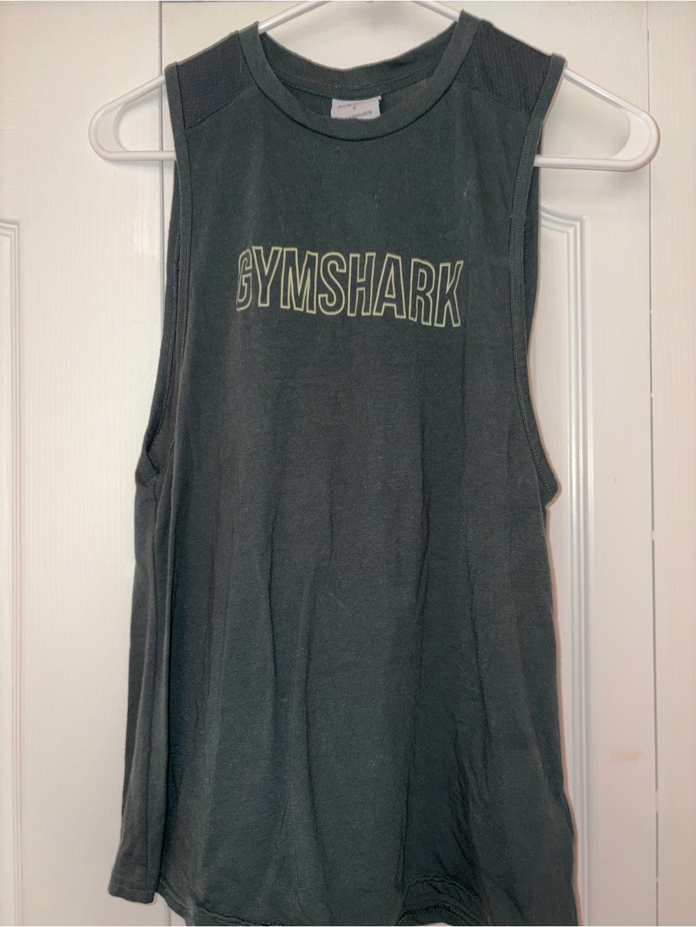 Gymshark Dark Green Muscle Tank with Contrasting Logo